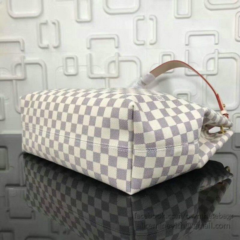 Graceful MM Damier Azur Canvas Rose Ballerine N42233
