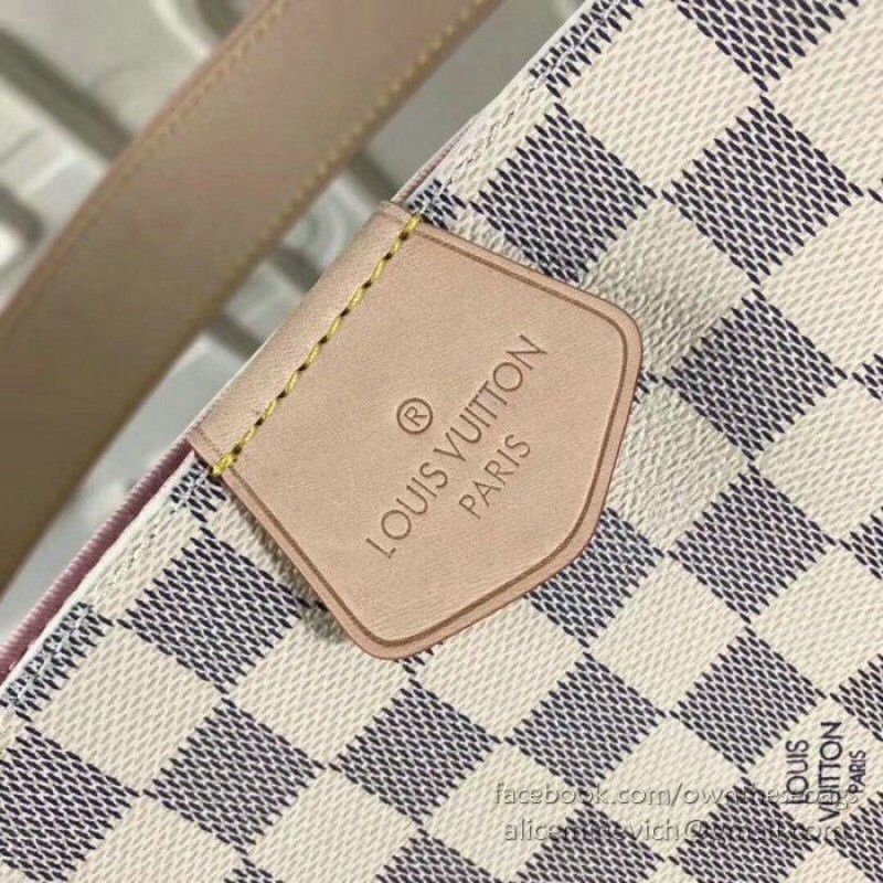 Graceful MM Damier Azur Canvas Rose Ballerine N42233