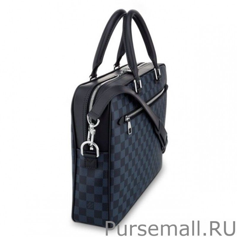 Porte Document Business Damier Cobalt N41347