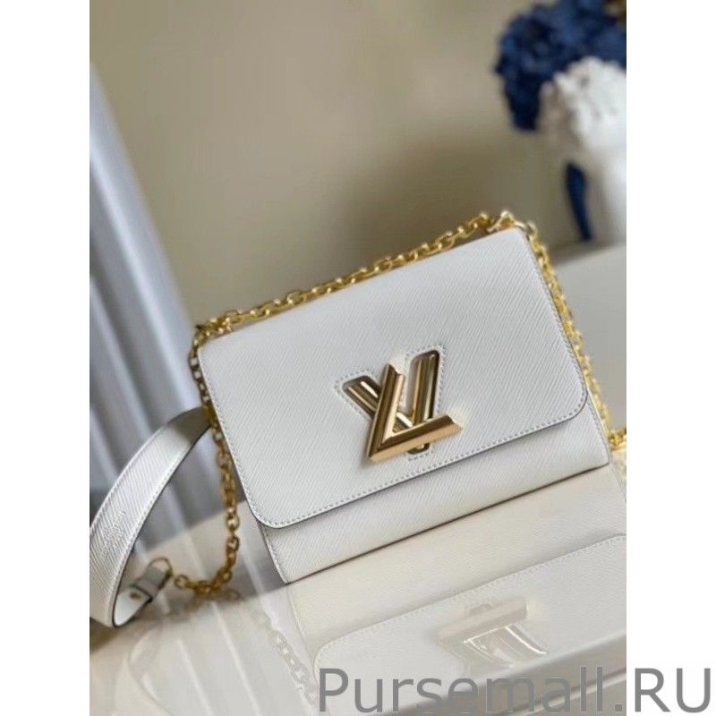Twist MM Bag In White Epi Leather M55513