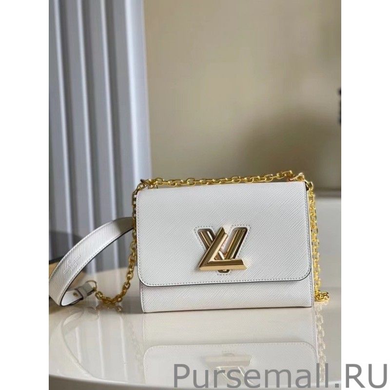 Twist MM Bag In White Epi Leather M55513