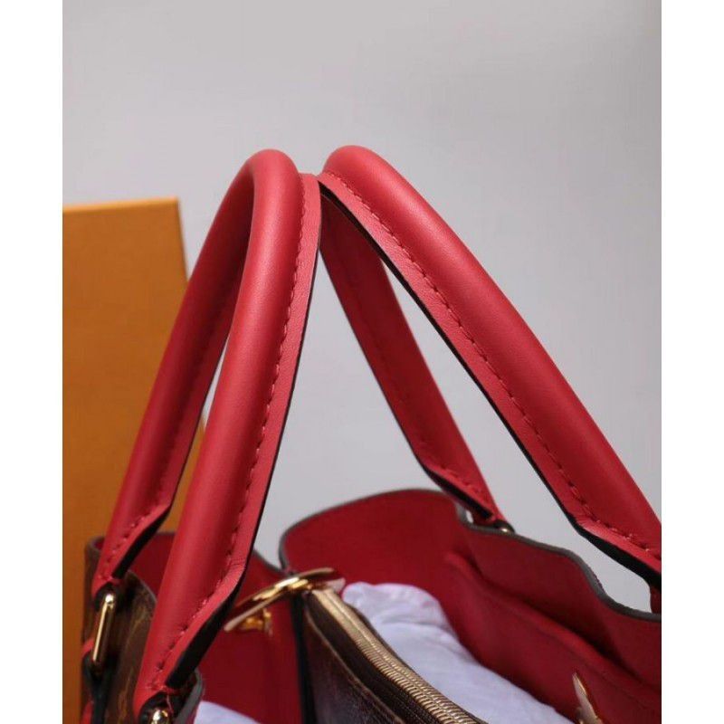 Flower Tote Monogram Canvas M43553 Red