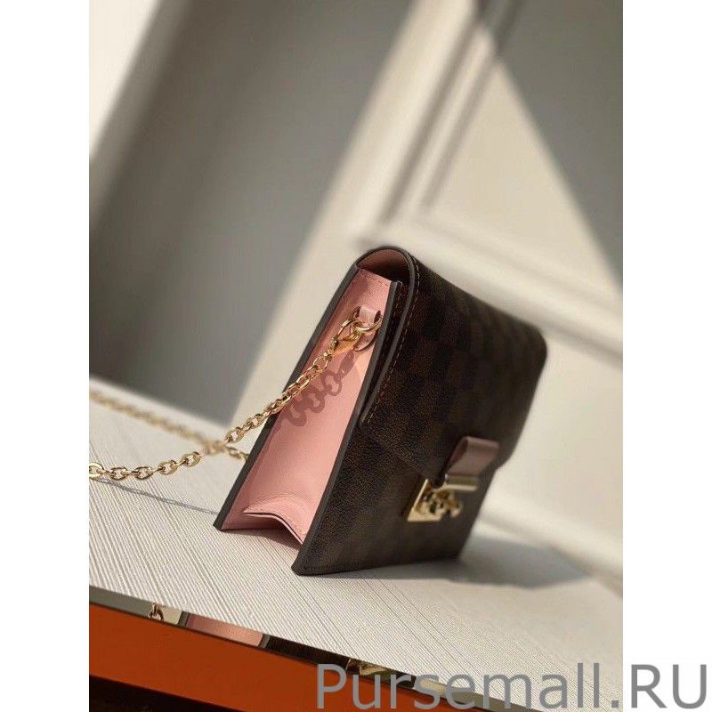 Croisette Chain Wallet Damier Ebene N60287