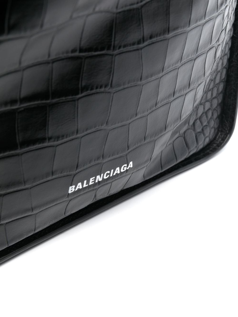 Ba*len*cia*ga small barbes check-print clutch bag