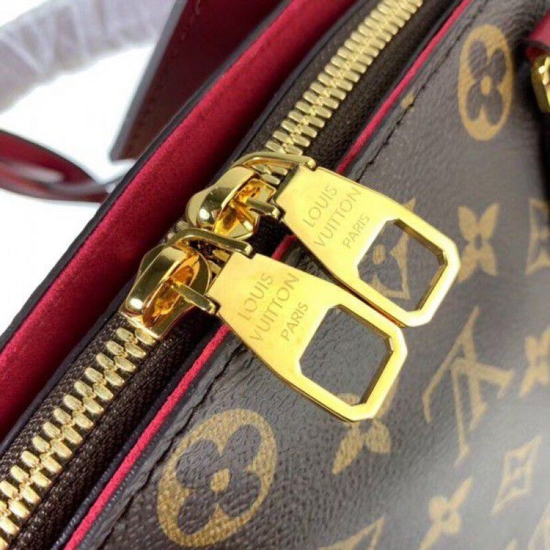 Flower Zipped Tote BB Monogram Canvas M44350 Red