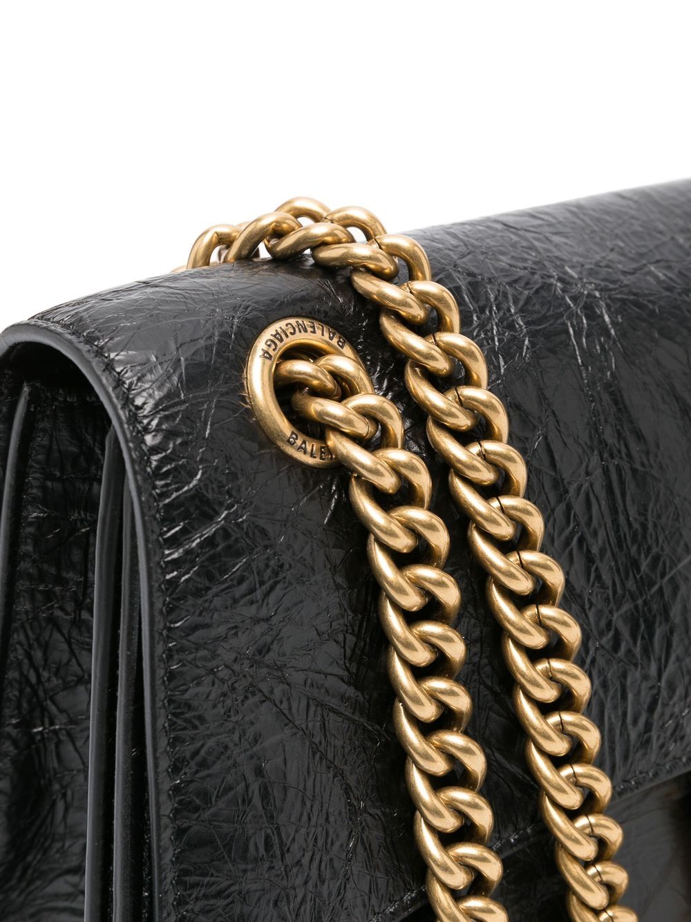 Ba*len*cia*ga crush small leather shoulder bag