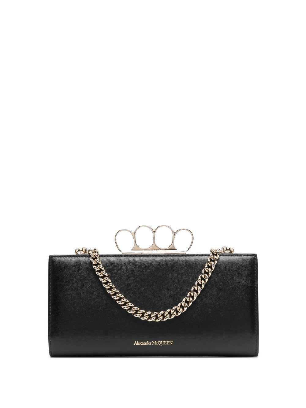 Alexander McQueen four-ring detail clutch bag