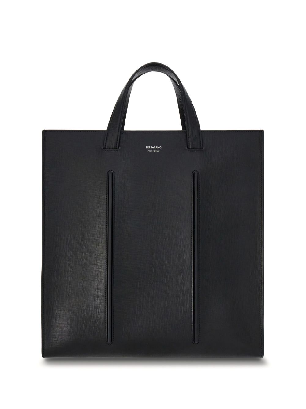 Ferragamo logo-print leather tote bag