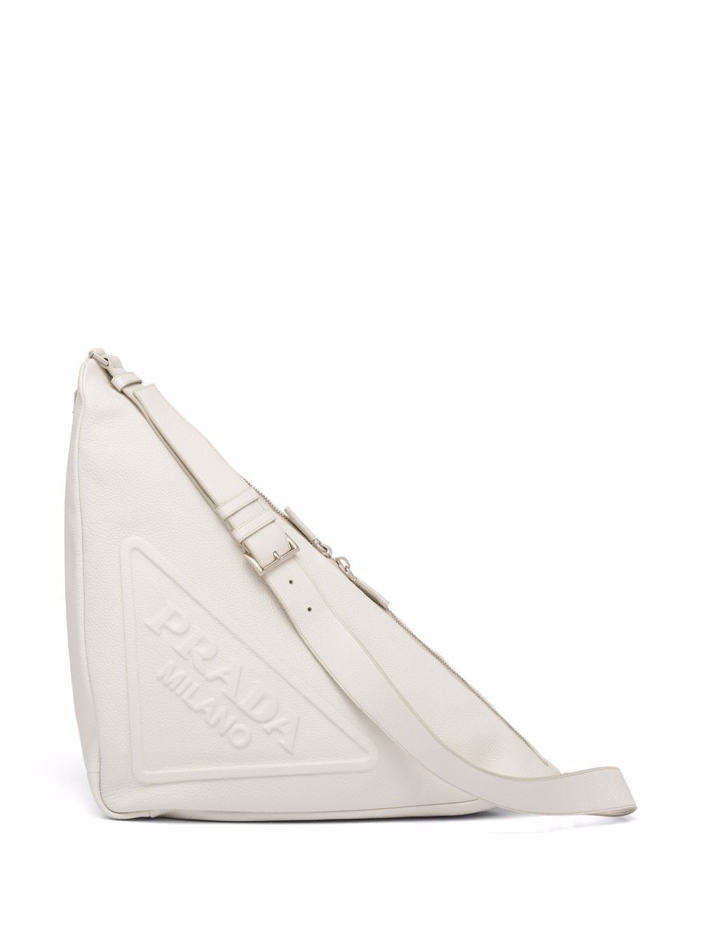 Pra*a leather triangle shoulder bag