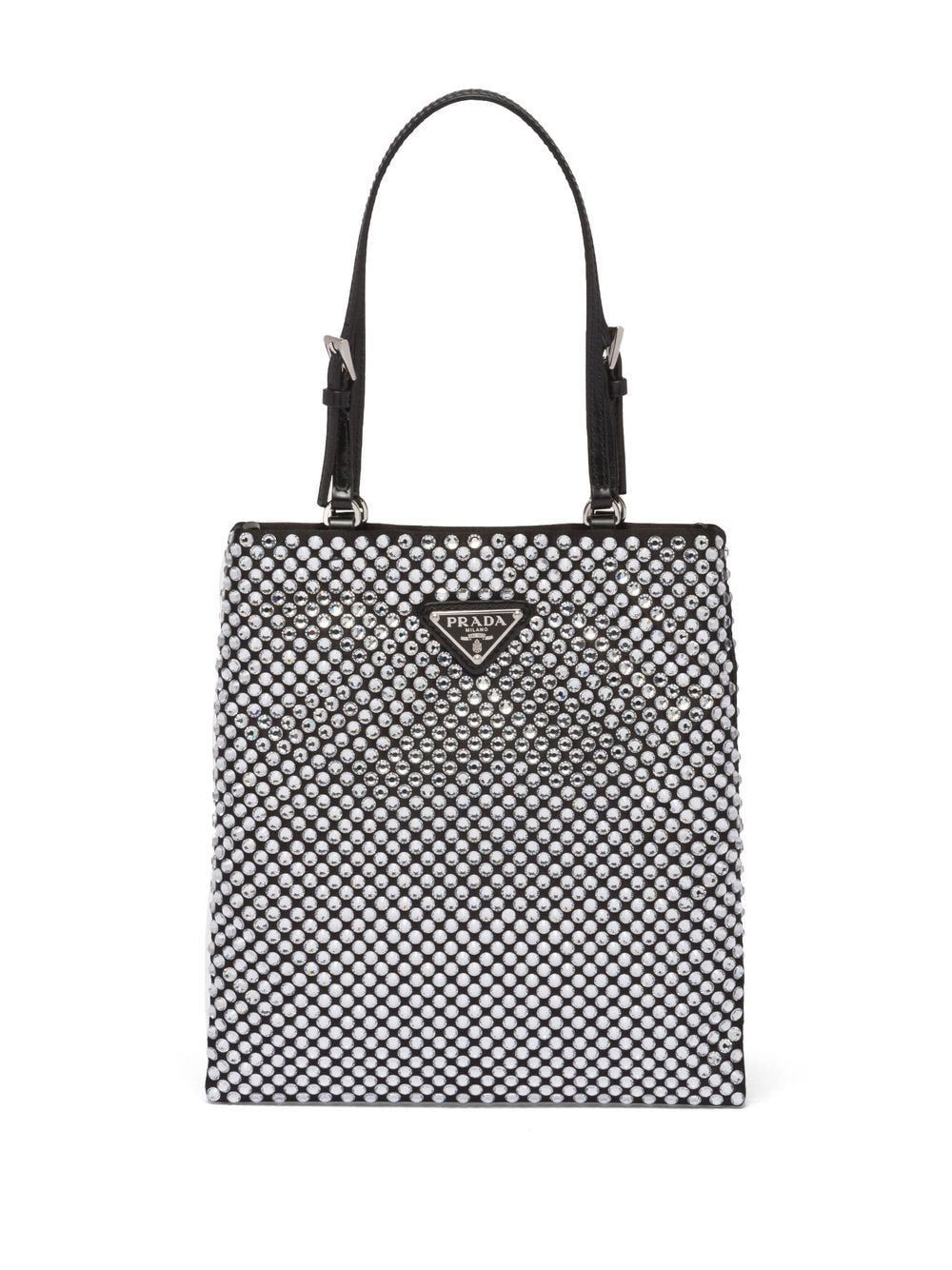 Pra*a crystal-embellished satin tote bag
