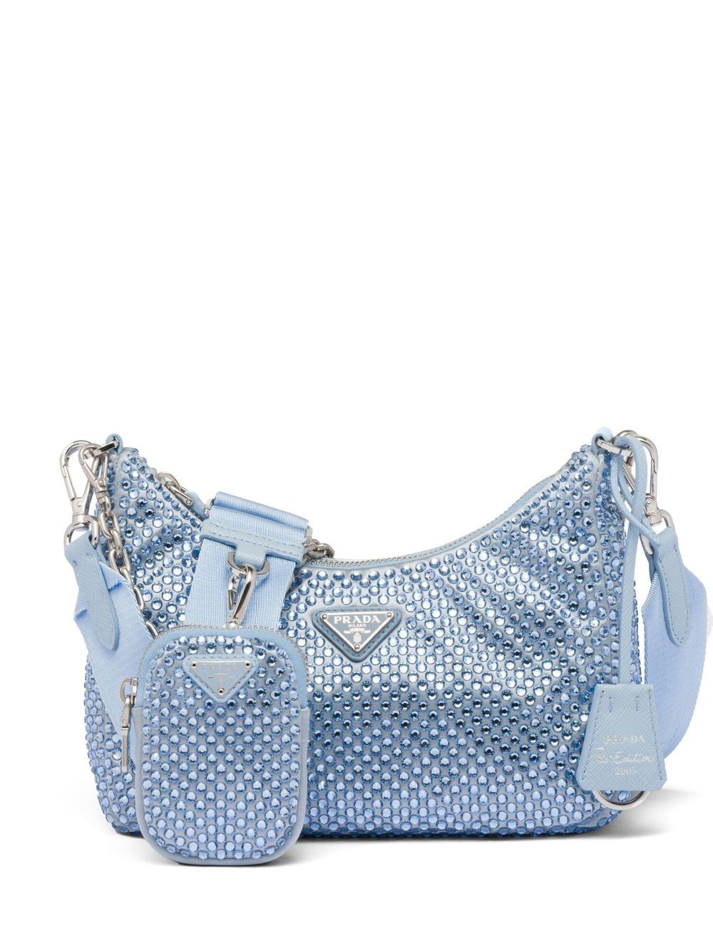 Pra*a re-edition 2005 crystal-embellished shoulder bag