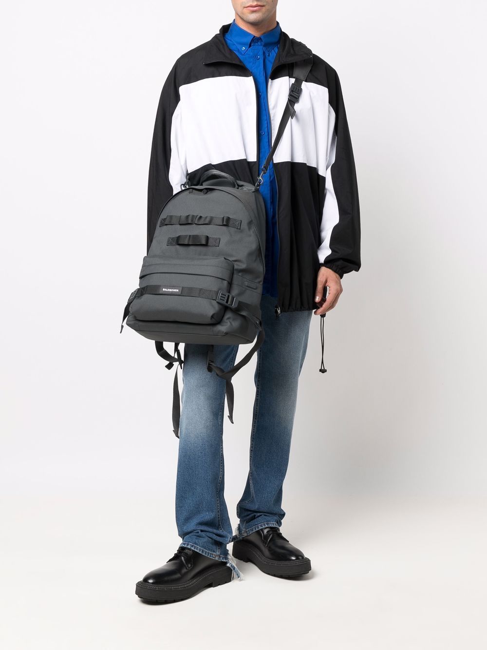 Ba*len*cia*ga army multi-carry backpack