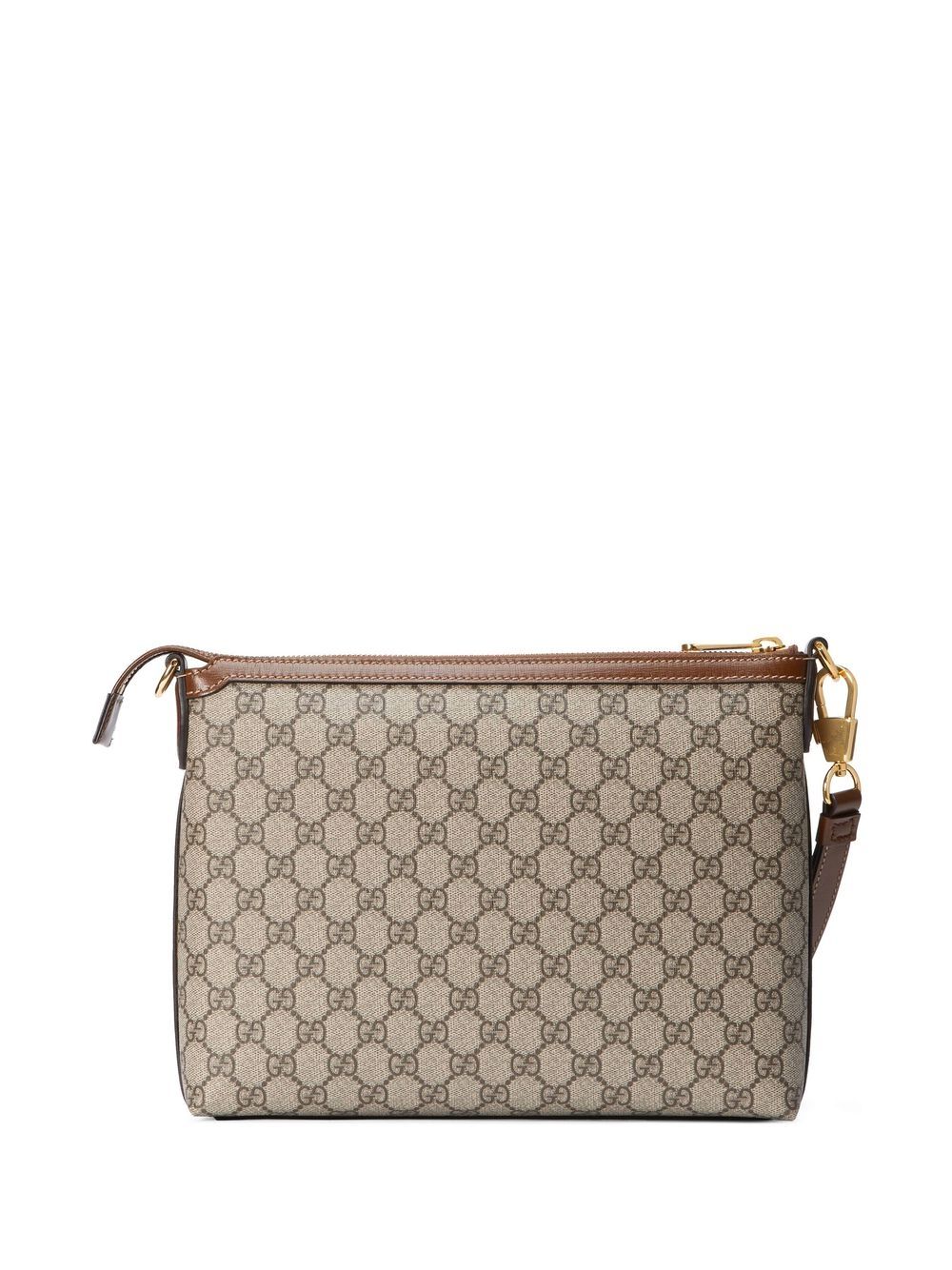 G*u*i interlocking g-print clutch bag