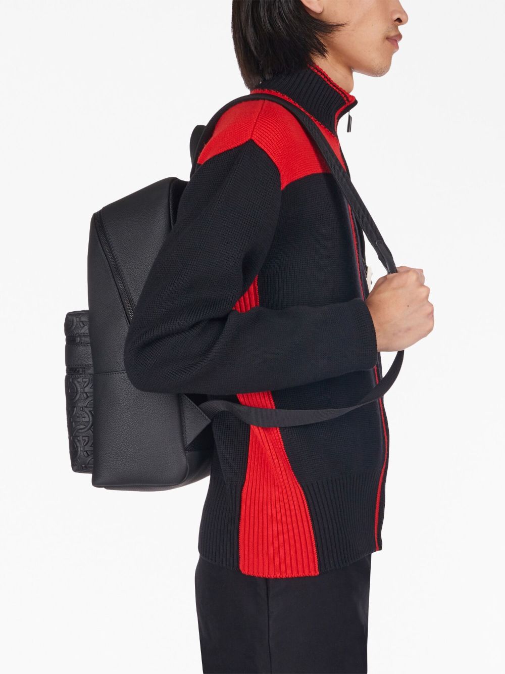 Ferragamo embossed-logo leather backpack