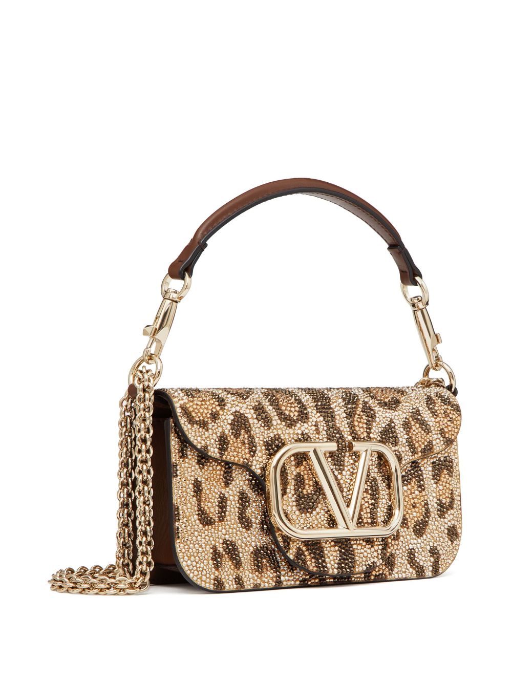 Valentino Garavani small Locò rhinestone-embellished shoulder bag