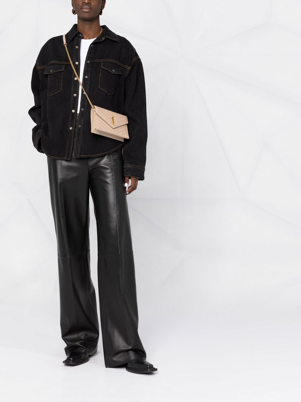 Saint Laurent logo-plaque crossbody bag
