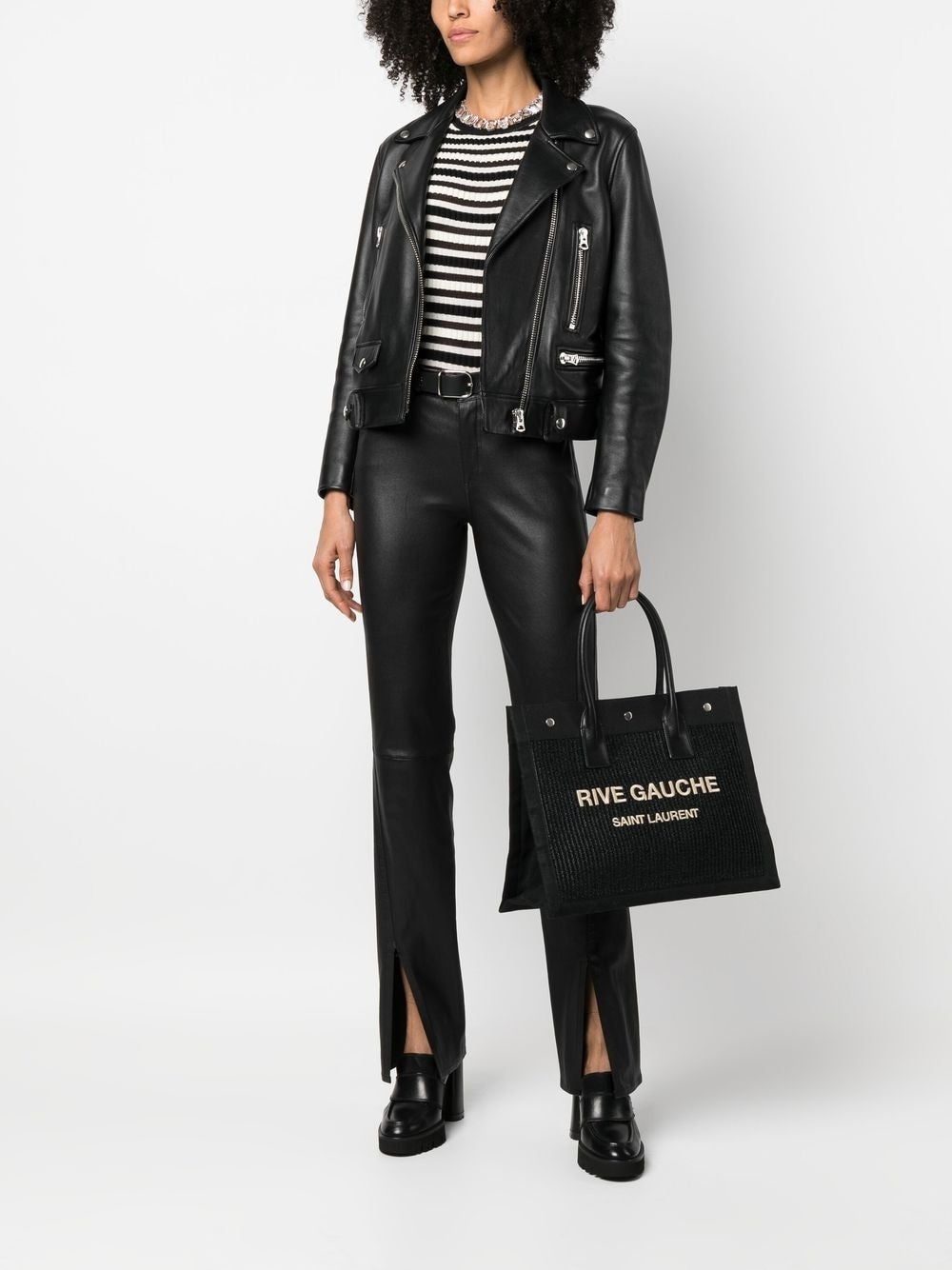 Saint Laurent Rive Gauche woven tote bag