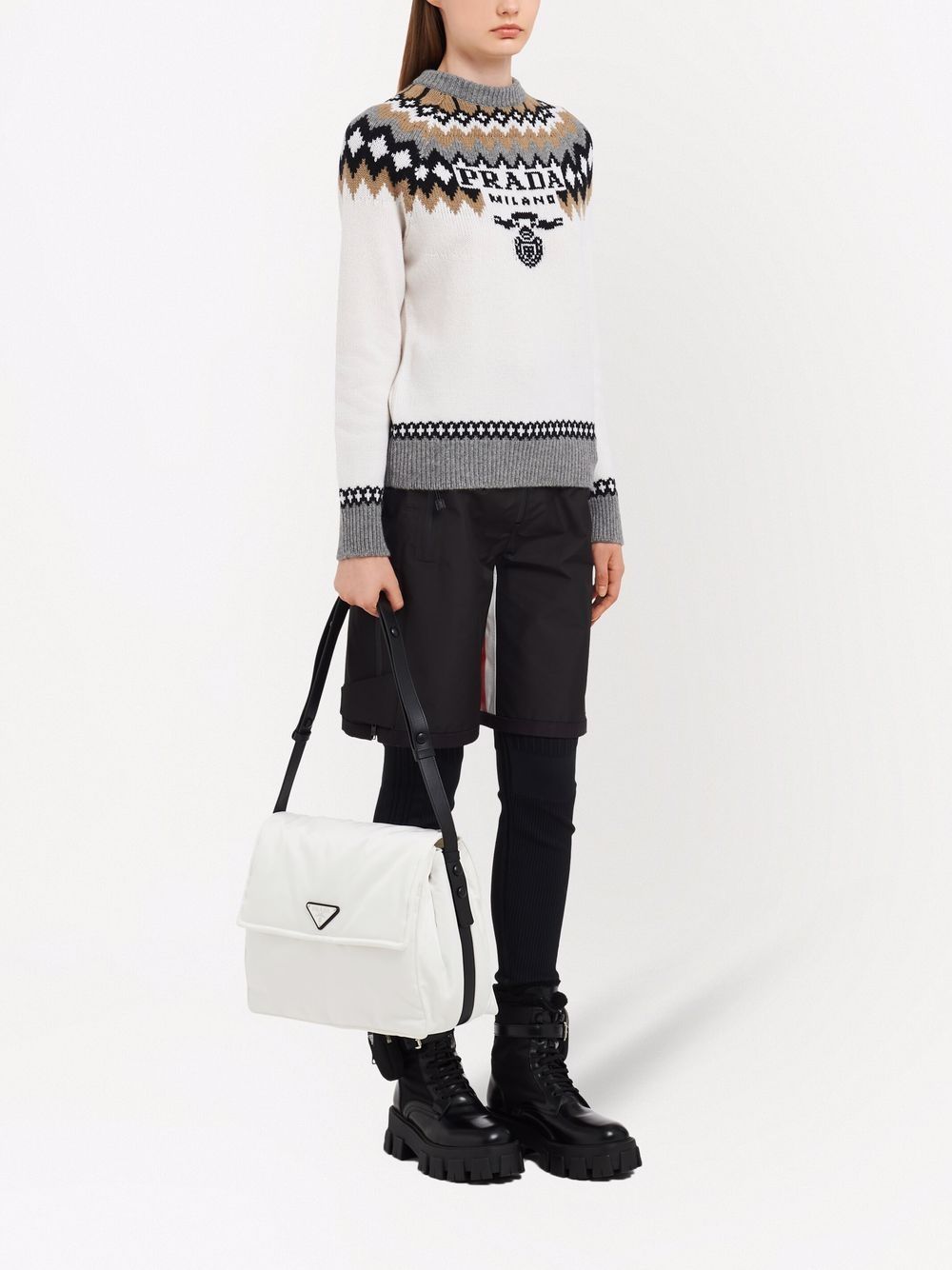 Pra*a re-nylon padded shoulder bag