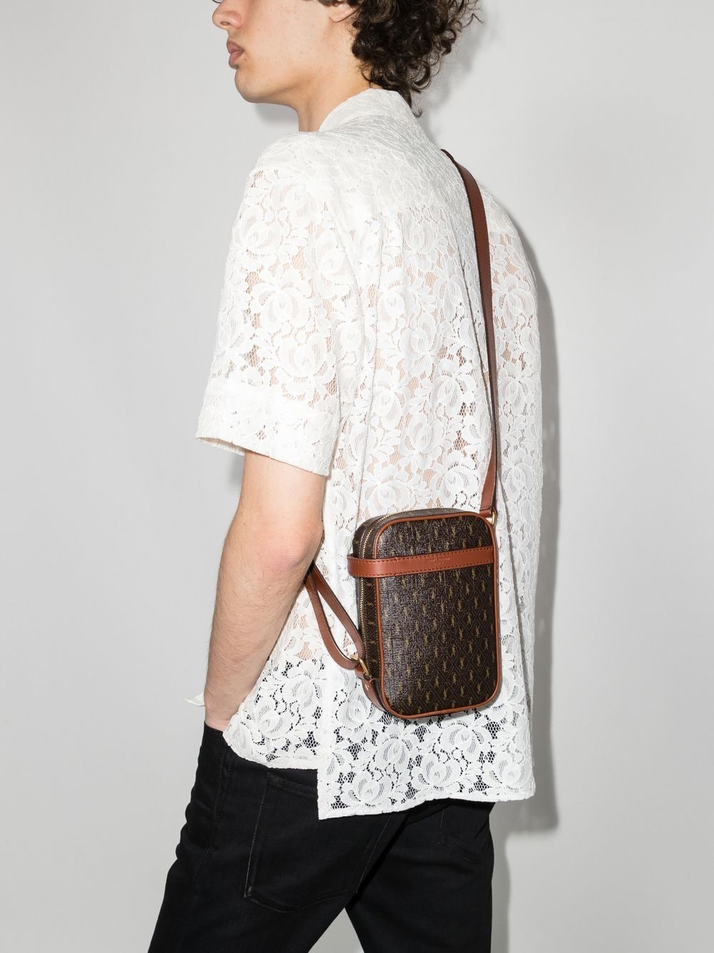 Saint Laurent monogram print crossbody bag
