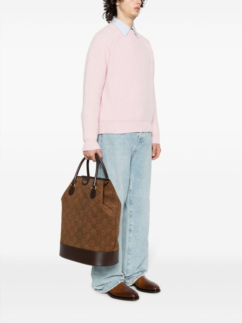 G*u*i gg suede duffle bag