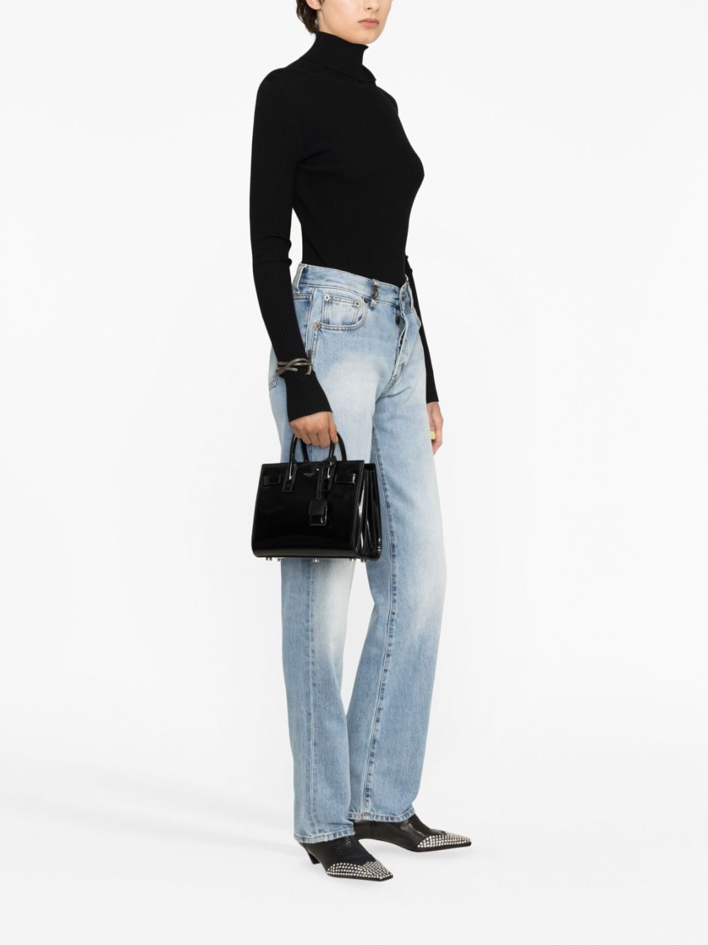 Saint Laurent Sac De Jour patent leather handbag