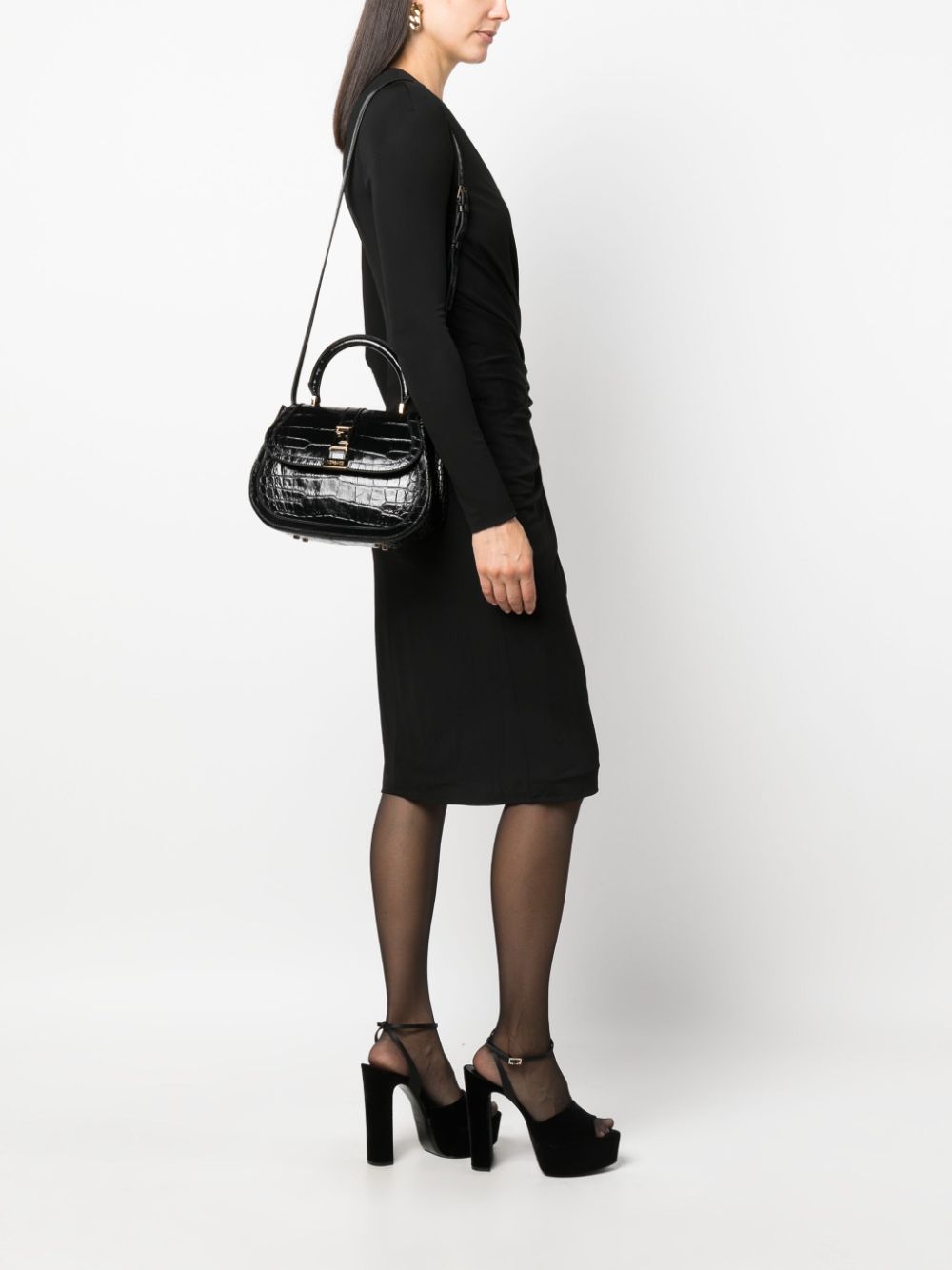 Versace Greca Goddess leather tote bag