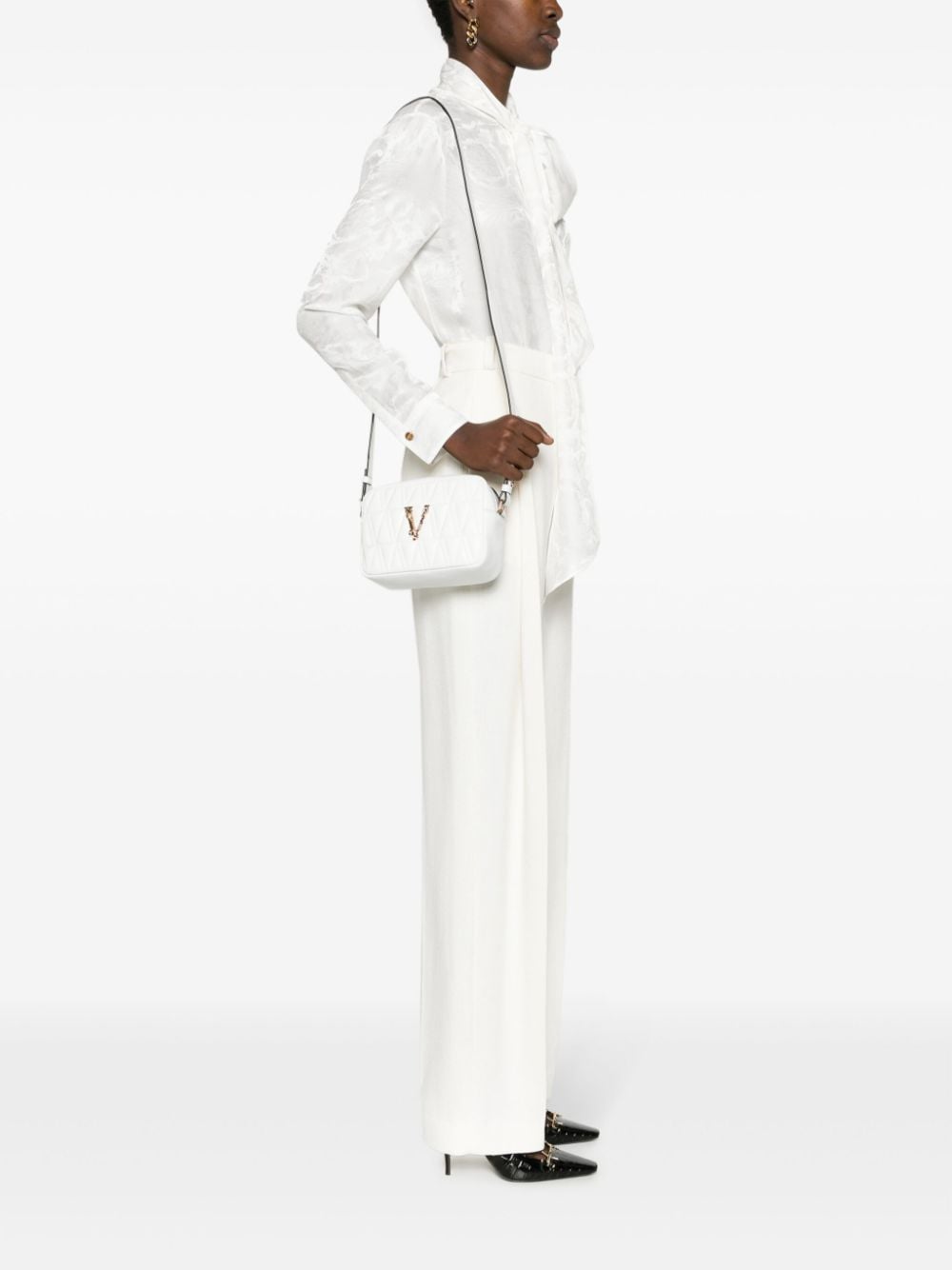 Versace Virtus leather crossbody bag