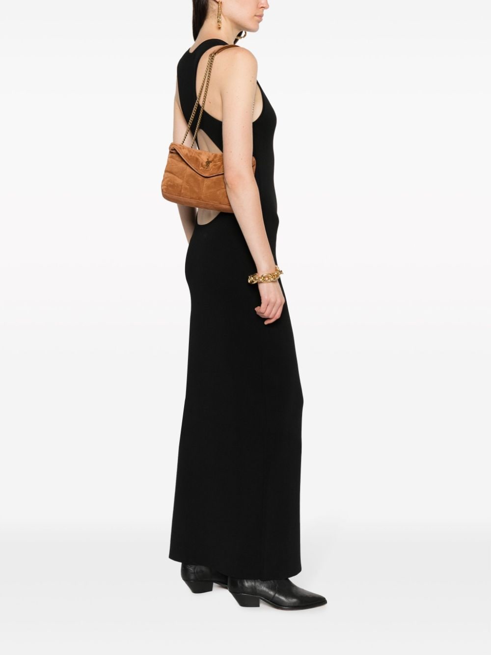 Saint Laurent Puffer Toy suede shoulder bag
