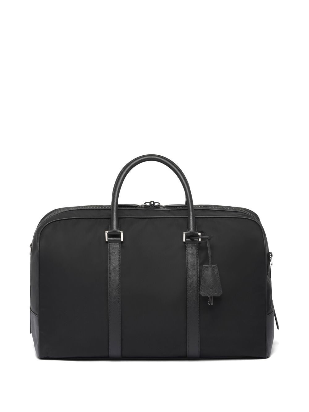 Pra*a triangle logo-patch duffel bag