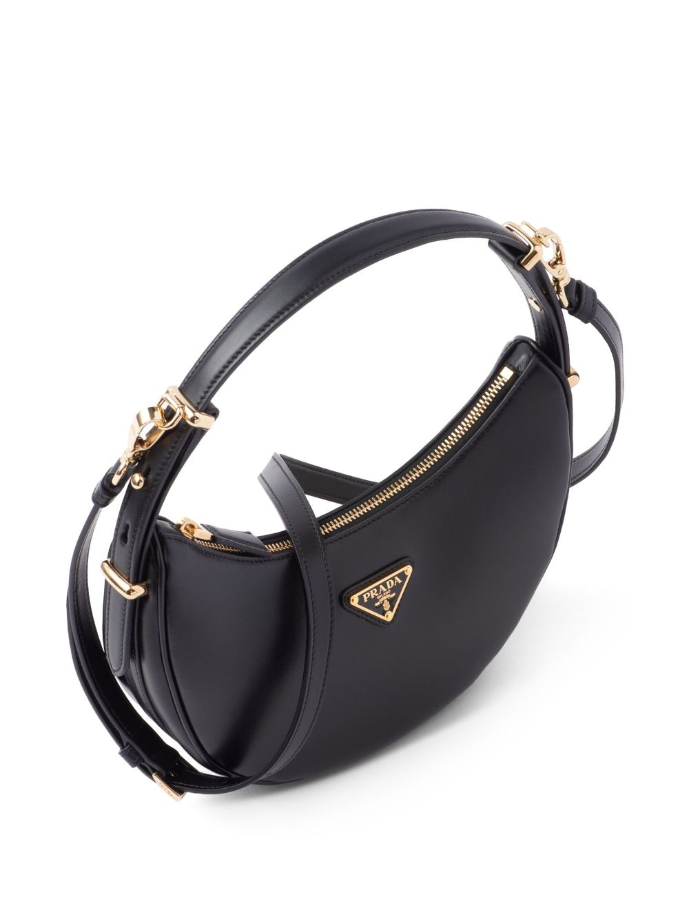Pra*a arqué leather shoulder bag