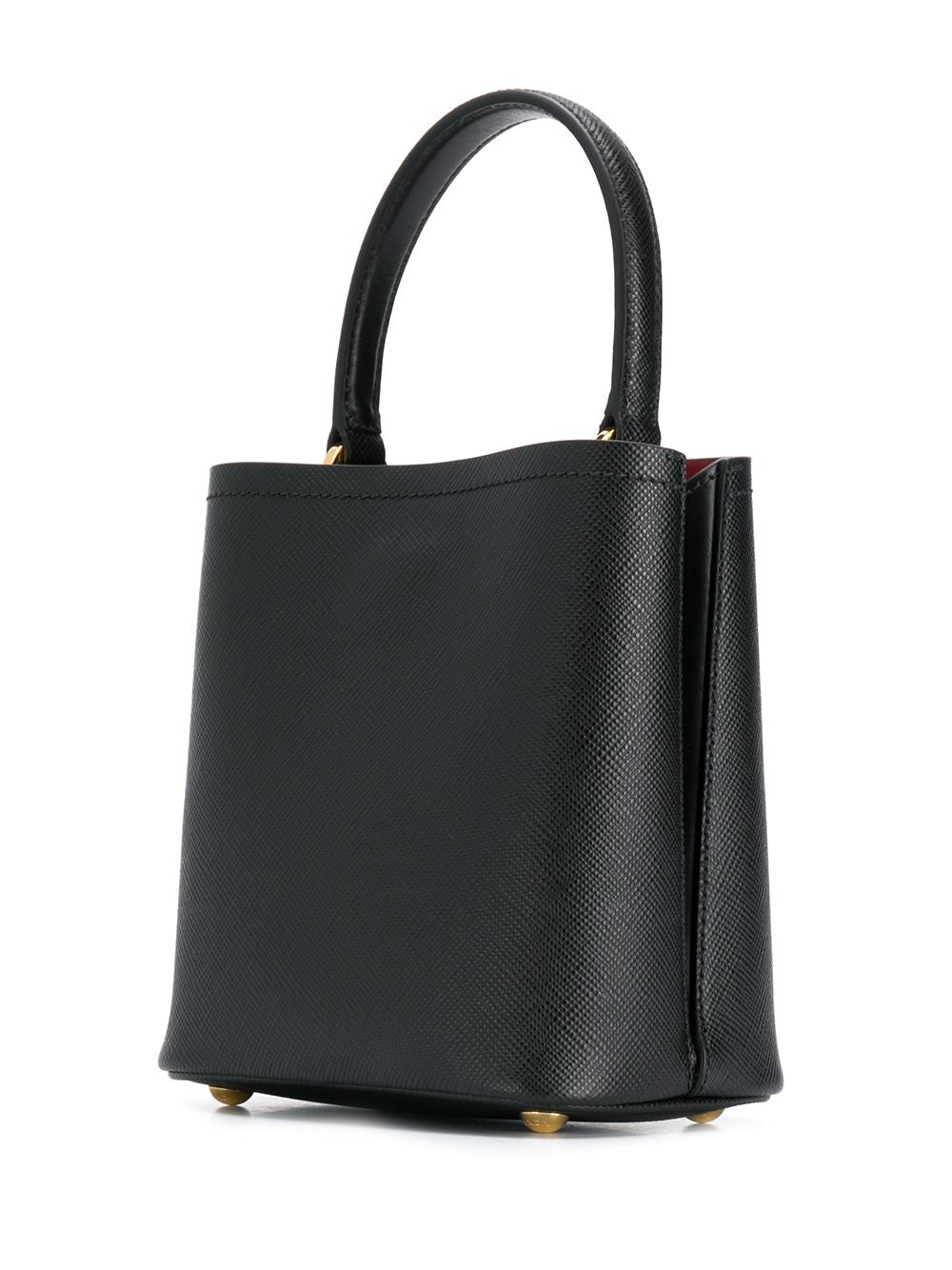Pra*a logo plaque bucket bag