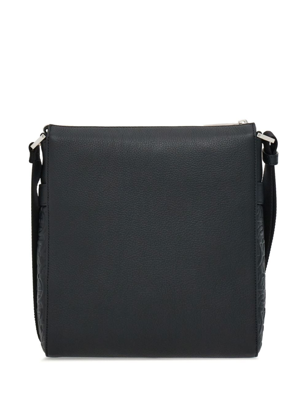 Ferragamo Gancini-embossed leather messenger bag