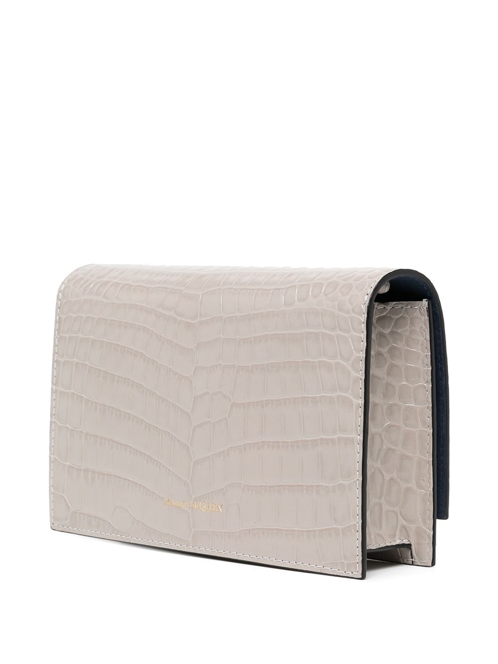 Alexander McQueen crocodile-effect leather mini bag