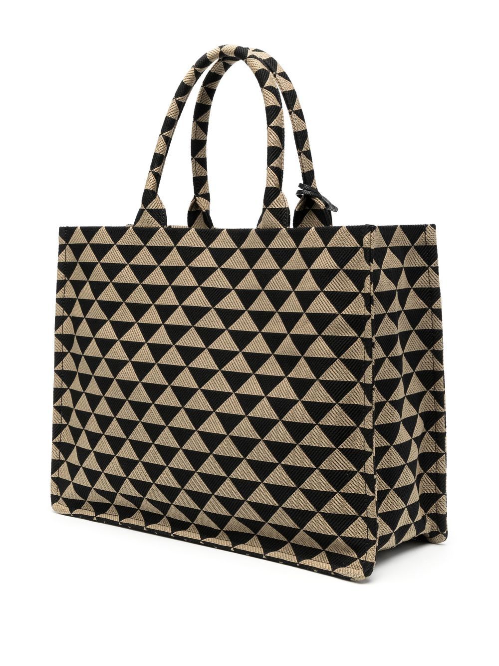 Pra*a large Pra*a symbole embroidered handbag