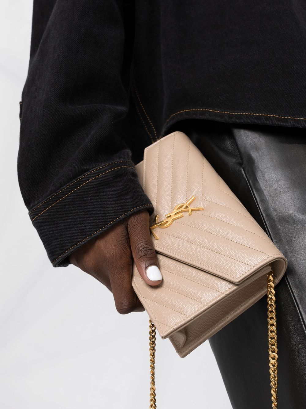 Saint Laurent logo-plaque crossbody bag