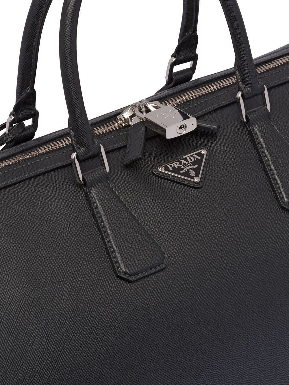 Pra*a saffiano leather duffle bag
