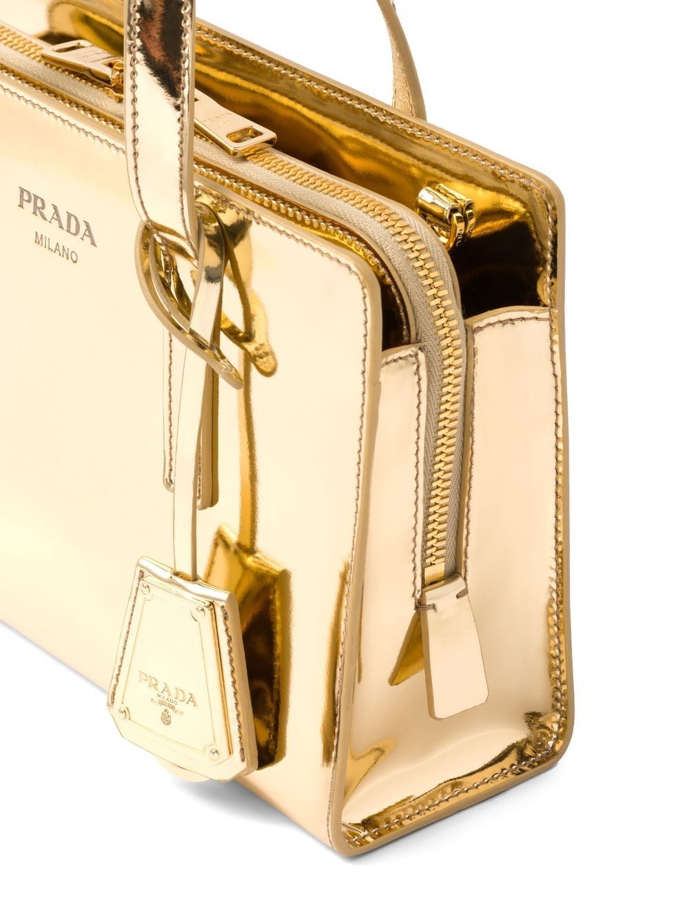 Pra*a re-edition 1995 metallic tote bag