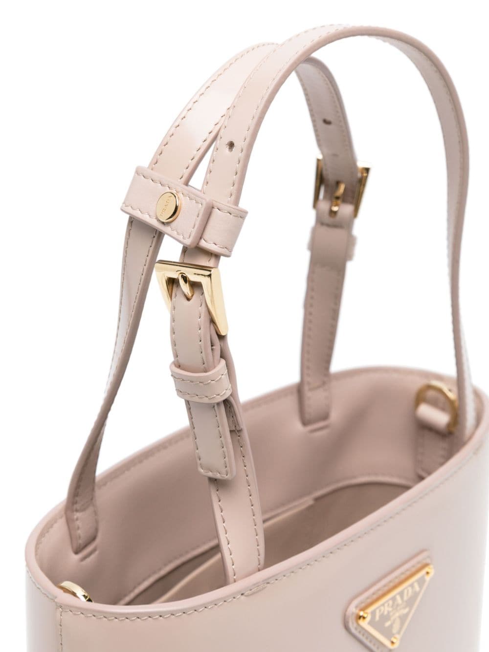 Pra*a small panier leather tote bag