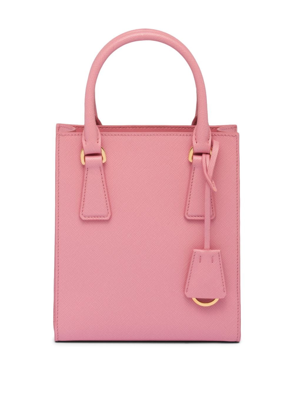 Pra*a triangle-logo saffiano leather tote bag