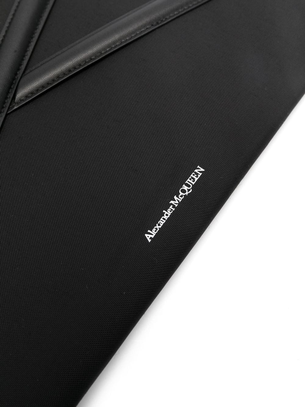 Alexander McQueen Harness logo-print clutch bag