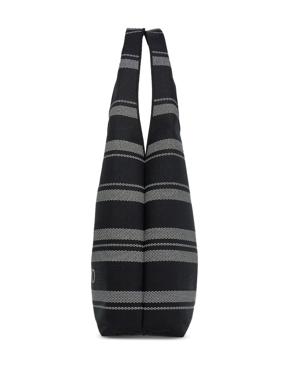 Ferragamo logo-print braided tote bag