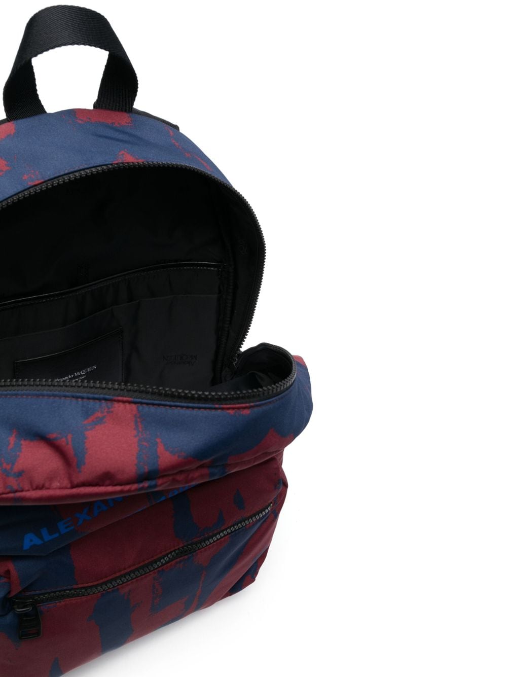 Alexander McQueen graffiti logo-print backpack