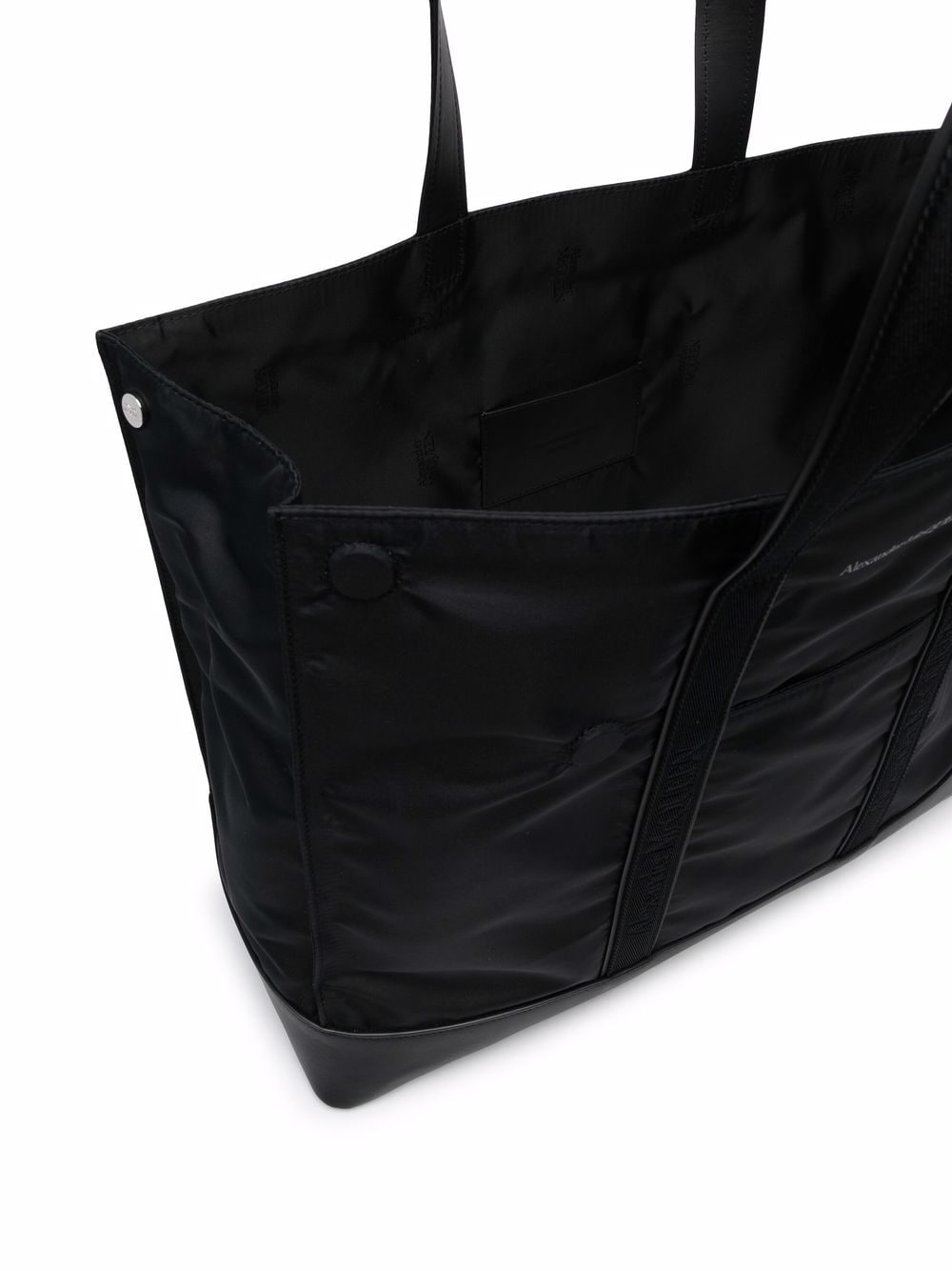 Alexander McQueen logo-embroidered tote