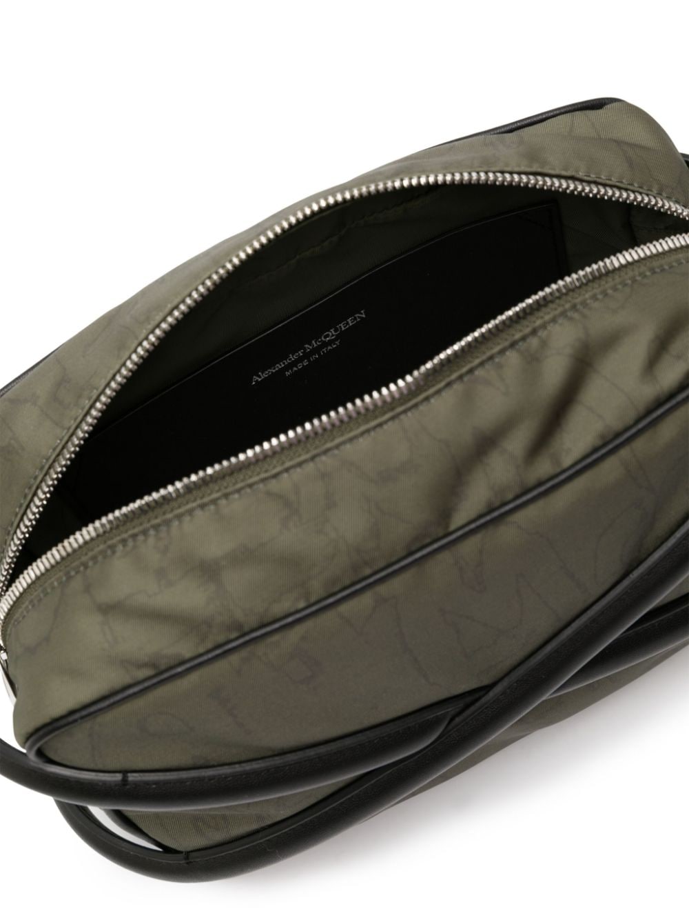 Alexander McQueen panelled-leather gabardine bag