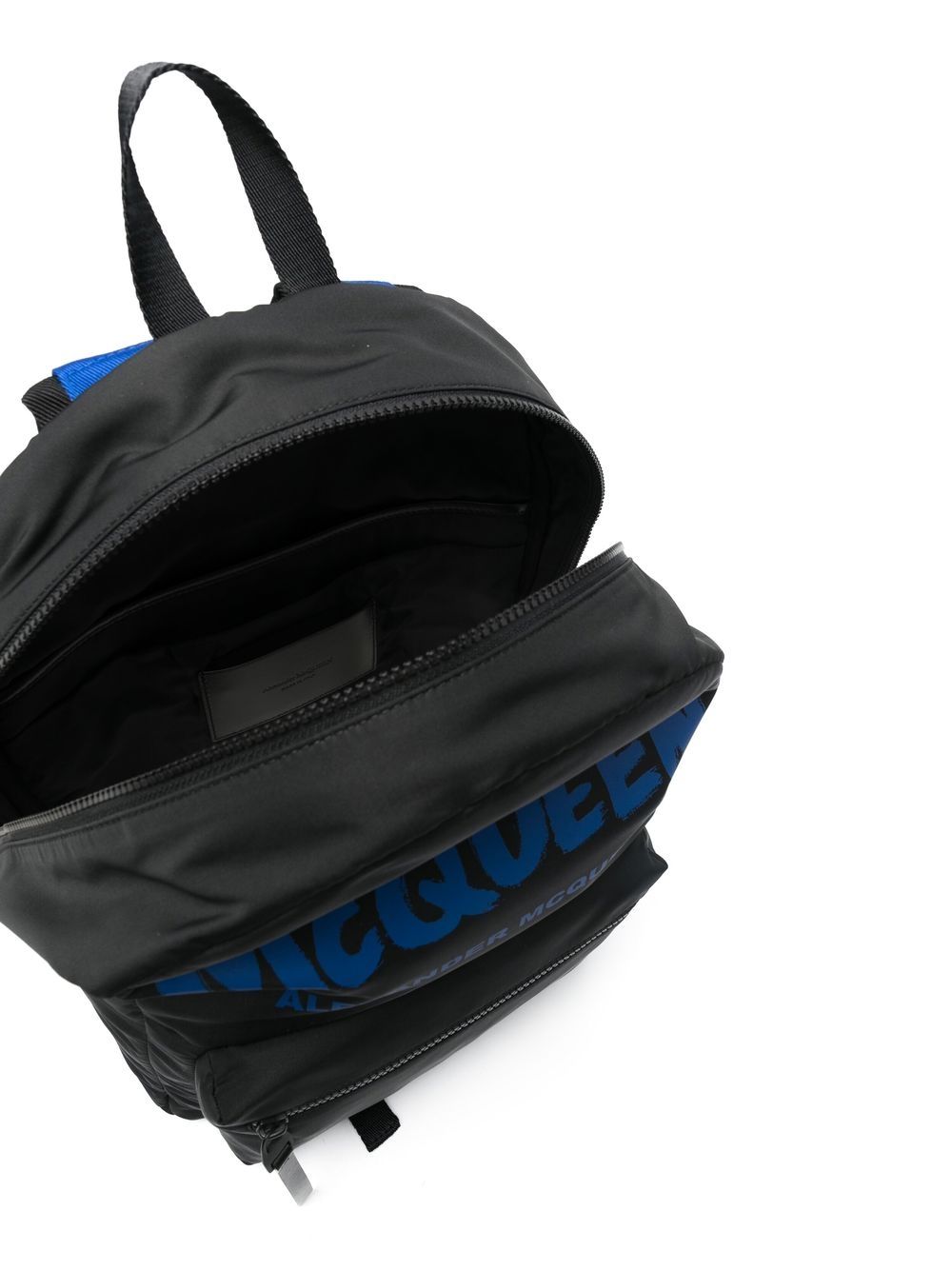 Alexander McQueen logo-print two-tone backpack