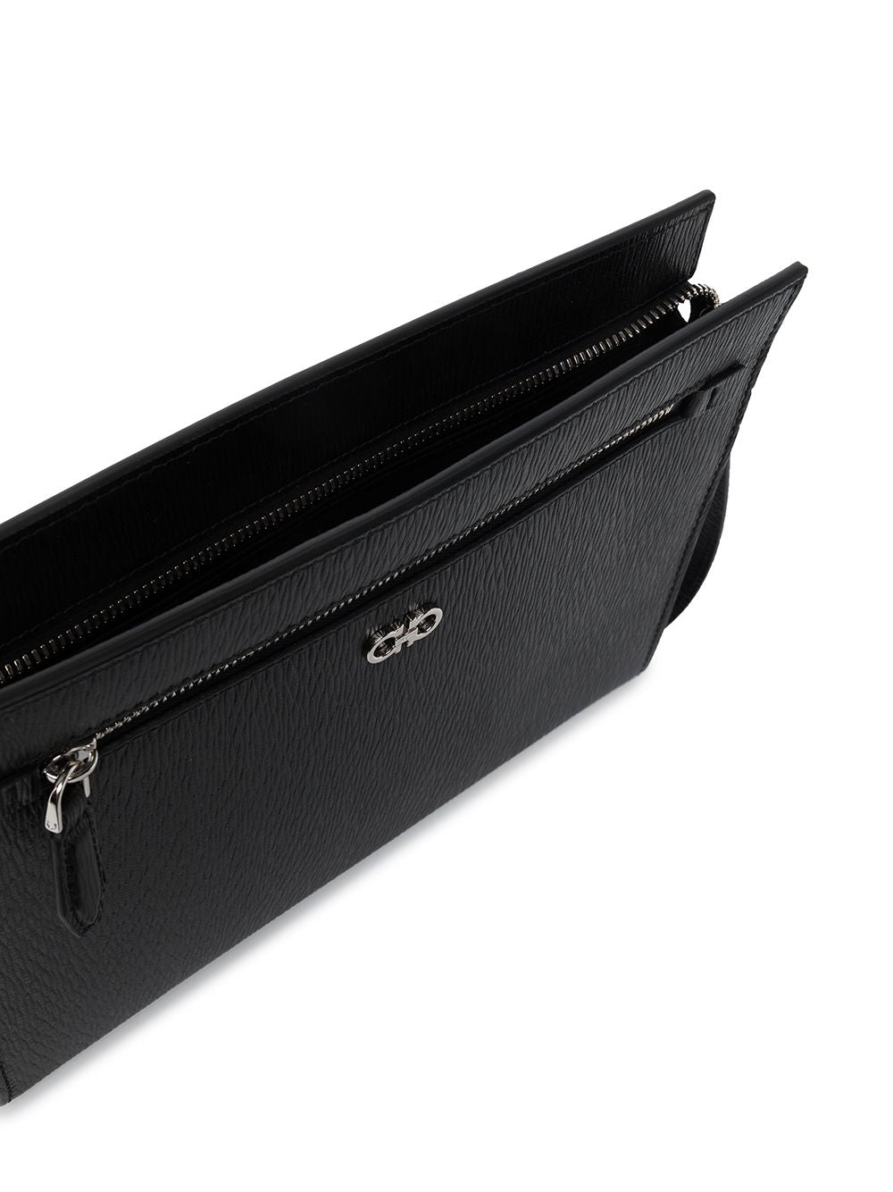 Ferragamo Gancini logo-embellished pouch