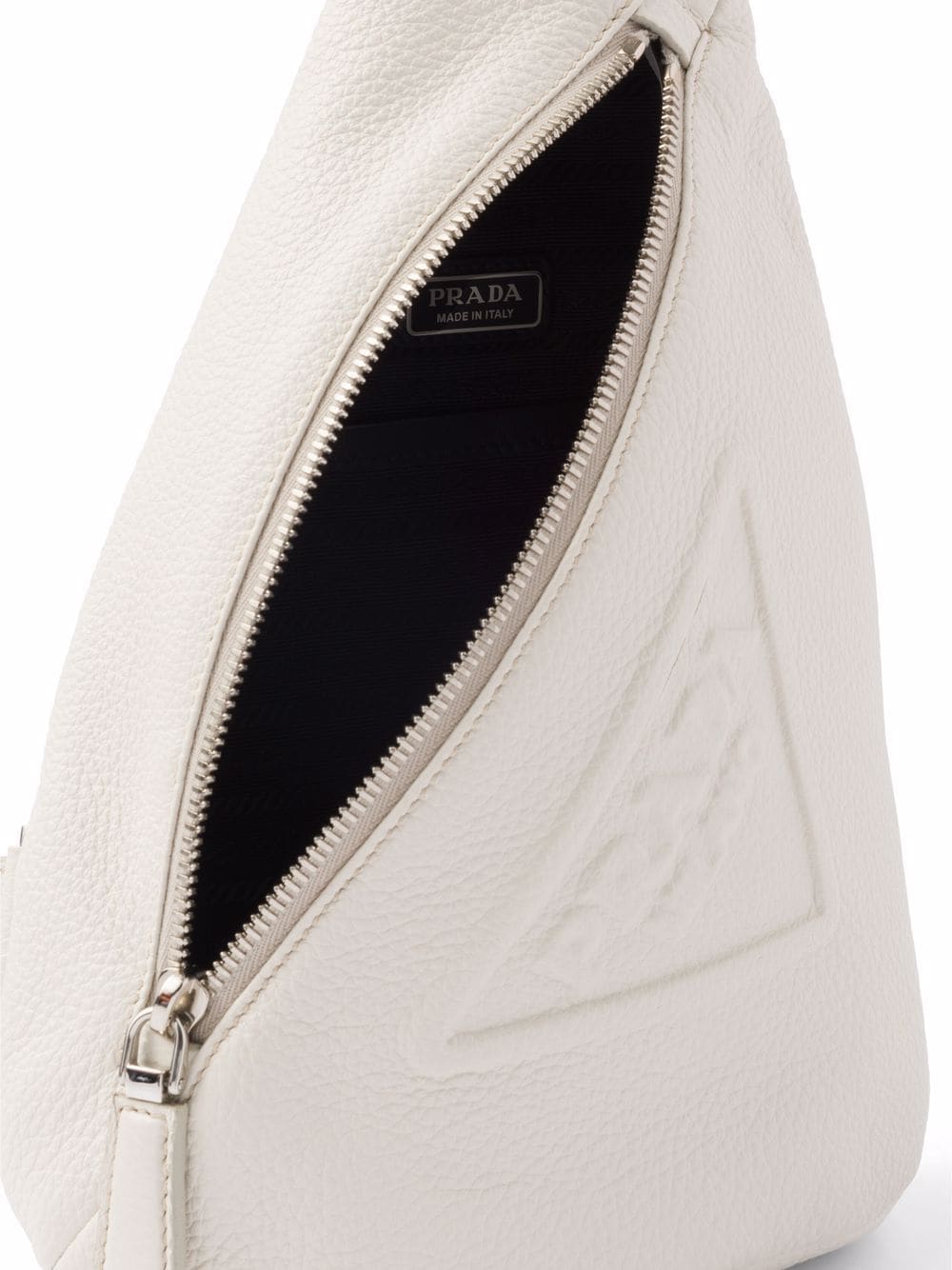 Pra*a logo-embossed cross backpack