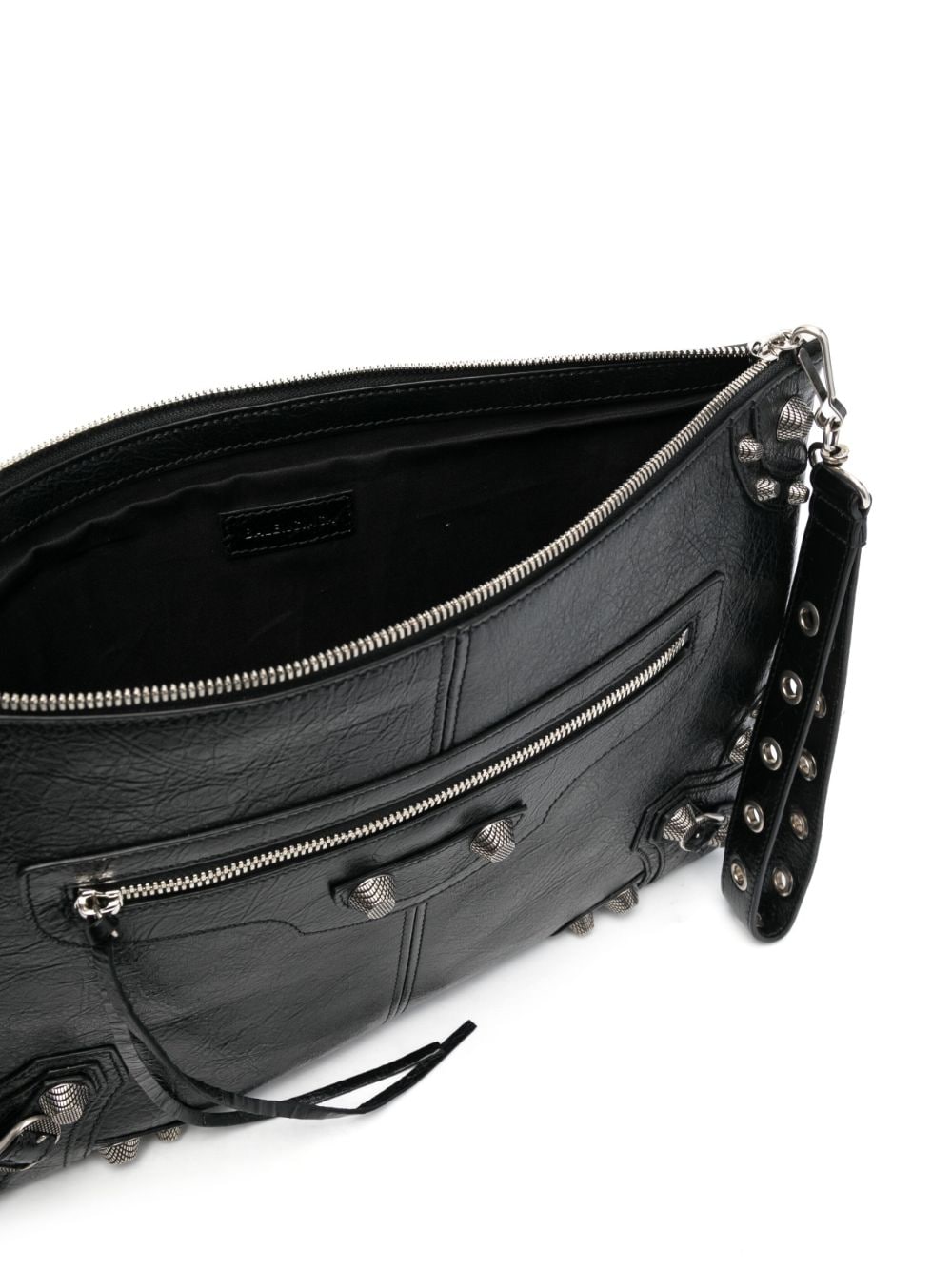 Ba*len*cia*ga le cagole leather clutch bag