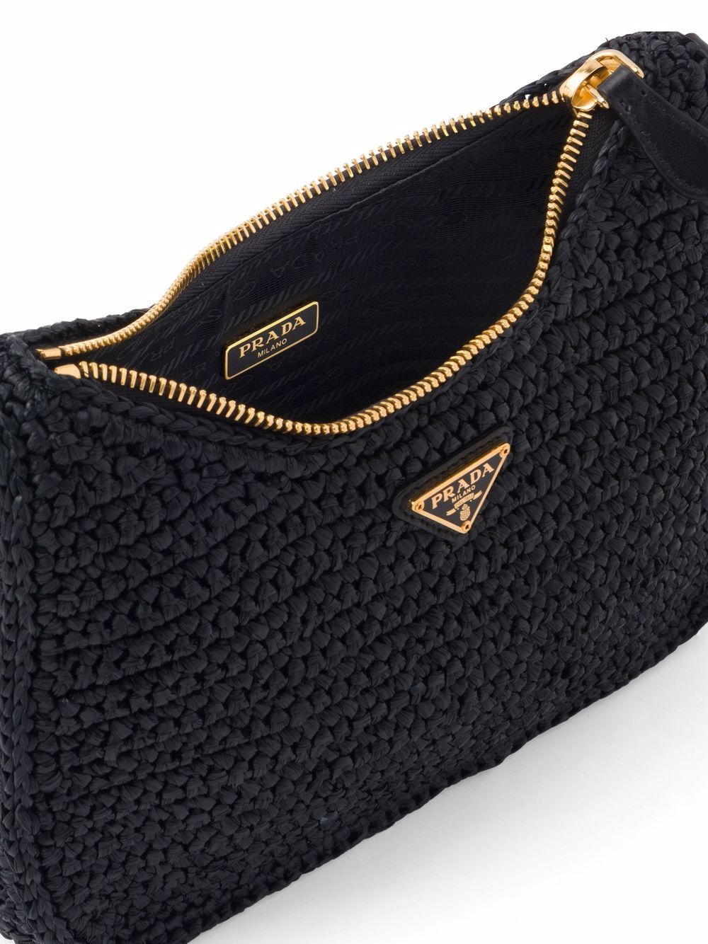 Pra*a re-edition 2005 crochet-knit shoulder bag