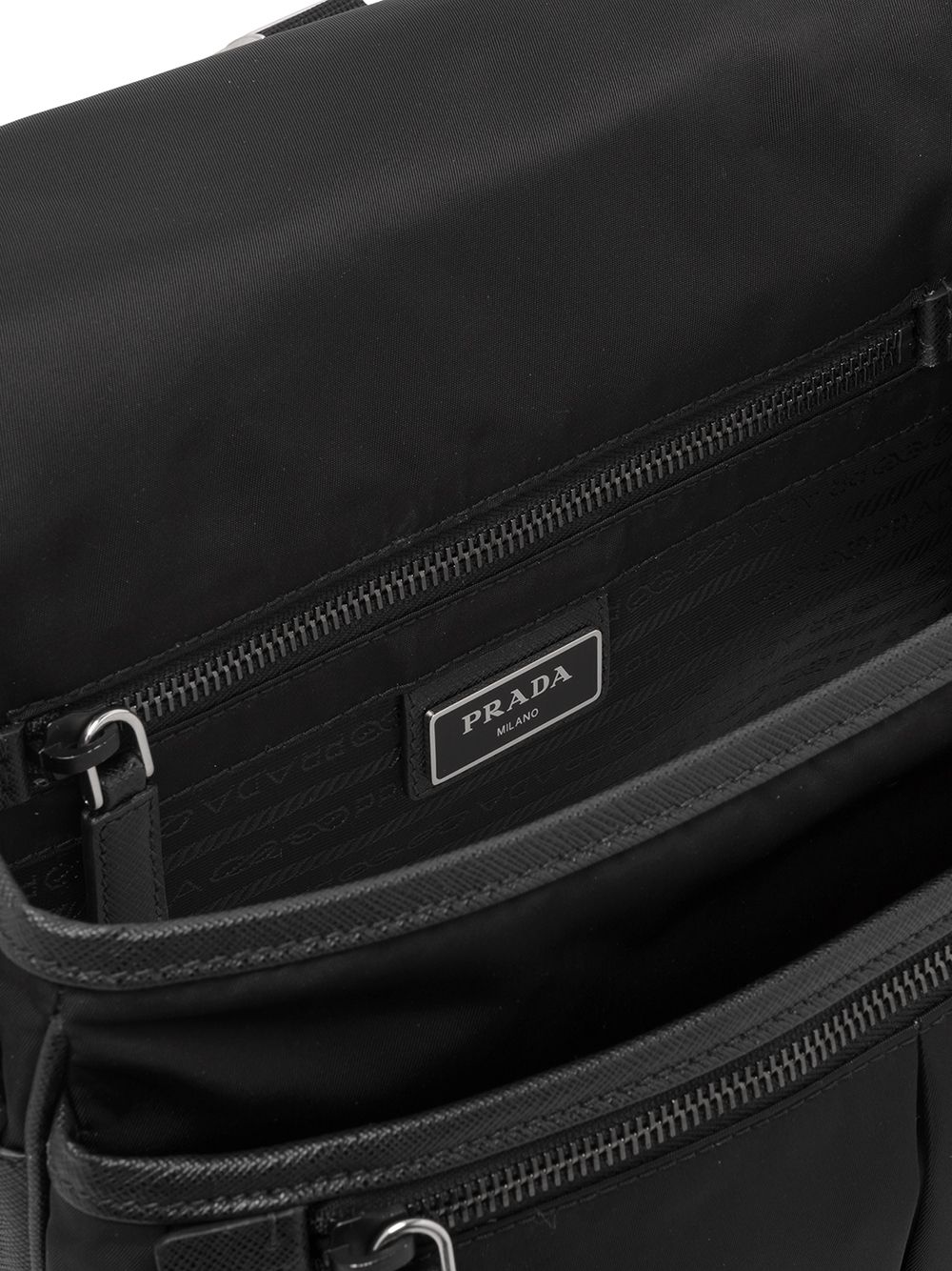 Pra*a small re-nylon and saffiano leather shoulder bag